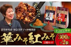【全3回定期便】 沖縄薬膳紅みそ・華みそ 2袋セット 計600g (300g×2個) 味噌 みそ 国産 沖縄市 / 有限会社ハイビスカスクッキングスクール [BCBU008]