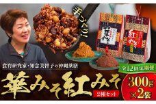 【全12回定期便】 沖縄薬膳紅みそ・華みそ 2袋セット 計600g (300g×2個) 味噌 みそ 国産 沖縄市 / 有限会社ハイビスカスクッキングスクール [BCBU010]