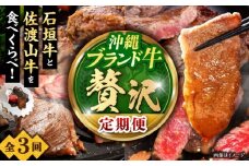 【全3回定期便】沖縄ブランド牛を堪能！贅沢お肉定期便【沖縄市】牛肉 和牛 サーロインステーキ 焼肉 赤身 沖縄市 / 肉のサブロー / お肉屋本店 [BCZZ027]