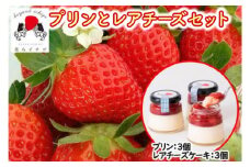 ごろっとイチゴとなめらかプリン&ごろっとイチゴとレアチーズセット｜プリン ぷりん ケーキ スイーツ デザート イチゴ いちご 苺 レアチーズケーキ チーズケーキ プレゼント ギフト 贈り物 人気 沖縄 沖縄県 豊見城市(AX002-1)