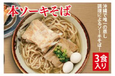 本ソーキそば 3食入り｜沖縄そば そば ソーキそば 本ソーキそば 真空 冷凍 沖縄 沖縄県 豊見城市(AY003)