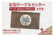 紅型テーブルセンター(実芭蕉)｜テーブルセンター 手染め インテリア 雑貨 染物 オリジナル 沖縄県 豊見城市(CZ001)