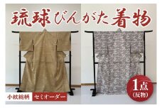 ★柄が選べる★琉球びんがた着物【小紋総柄】(セミオーダー)｜びんがた 琉球びんがた 紅型 反物 小紋総柄 セミオーダー 伝統工芸 工房あい染 手染め おきなわ 沖縄 豊見城市 送料無料(BE005)
