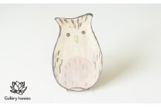 【沖縄のかわいい器】土の種のミミズク皿　ももいろ