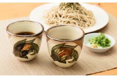そば猪口　線彫り・魚紋　2個セット（尚工房）