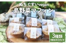 【ぬちぐすいvegan】島野菜マフィン3種類9個詰め合わせ