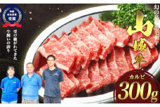 【入手困難】【幻の黒毛和牛】『山城牛』【雌牛限定】カルビ300g　焼肉用カット　精肉　発送前にカット　急速冷凍　鮮度抜群　高級　肉　牛肉　黒毛和牛　霜降り　雌牛　柔らか　焼肉　BBQ　沖縄　うるま市　山城牛

