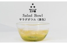 【琉球ガラス工房　三ツ星】色が選べる！サラダボウル　1個　おしゃれ　手作り　ガラス　サラダ　スナック　沖縄　伝統工芸　吹きガラス　うるま市　シンプル　スタイリッシュ　海　渦潮　