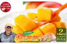 宮城農園の完熟マンゴー　約2kg（4~5玉）【 先行予約 2026年発送 】