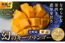 【2025年発送】＜優品＞幻のキーツマンゴー約2kg（化粧箱）2玉～3玉