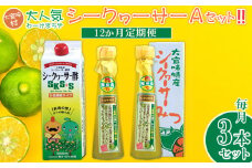 【定期】【大宜味村】シークヮーサーAセット12か月定期便