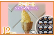 ジェラート（パッションフルーツ）90ml×12個 パッション パッションフルーツ アイス 贈り物 ギフト 出産内祝い 誕生日 贈答用 プレゼント バースデー お祝い 内祝い 人気 お取り寄せ 送料無料 甘味 スイーツ 冷たいもの あいす とろける