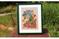 芭蕉紙紅型染「沖縄の自然・パパイヤ」