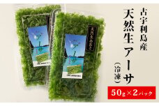古宇利島産　天然生アーサ（冷凍）50g×2パック