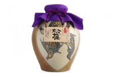 【松藤】陶器入り泡盛 5升瓷(かめ)魚紋　3年古酒43度入り