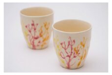 【datta.沖縄南の島陶芸工房】珊瑚タンブラー 純白（ペアセット）