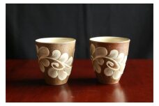 【やちむんカフェ器人】　いっちんフリーカップ（2個セット） 〇 読谷村 焼き物 陶器 仲間功 仲間陶房 オシャレ シック 上品な 器