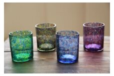 【琉球ガラス工房 硝子家すずめ】水面－minamo－＜4色セット＞ 〇 伝統工芸品 琉球ガラス グラス おしゃれ カラフル プレゼント 贈り物 セット 水の中 沖縄 読谷村 インテリア