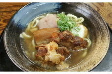 ＜だるまそば＞肉全部のせ！4食セット（三枚肉、ソーキ、軟骨ソーキ、てびち） 〇 沖縄 読谷村 そば リニューアル 国産豚使用 細麺 ストレート麺 セット商品