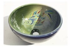 【datta.沖縄南の島陶芸工房】紅型手洗いボウル（魚紋）