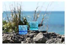 【RYUKYU GLASS WORKS 海風】seaモールロックグラス（2色セット）