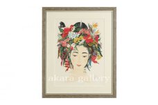 【名嘉睦稔】リトグラフ作品「花冠（カカン）」