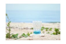 【RYUKYU GLASS WORKS 海風】オキナワオーシャン　モールタンブラー ☆琉球ガラス 読谷村 コップ 夏 ガラス工房 GALA青い海 彩り うちなーすぐりむん 清涼感 地場産品 手作り 人気商品 沖縄 プレゼントに 涼しさ演出 お祝いに オススメ 伝統工芸品