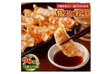 沖縄県産あぐー豚を100%使用した贅沢な餃子です　96個入(12個入×8袋)【1222520】