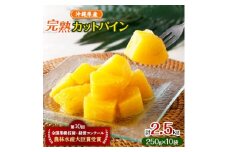 農林水産大臣賞を受賞した農家さんの完熟カットパイン2.5kg(250g×10袋)【1900300】