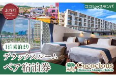 【ふるさと納税】【ココシャスモンパ】デラックスルーム１泊素泊まりペア宿泊券