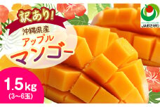 ＜2026年6月から順次発送・訳あり＞アップルマンゴー1.5kg(3～6玉)_ マンゴー フルーツ 果物 くだもの アップルマンゴー 人気 おすすめ 送料無料 訳あり 数量限定 期間限定 傷 規格外 完熟 沖縄県 冷蔵 【1494040】