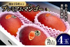 ＜2026年6月から順次発送＞糖度15度以上!JAおきなわが厳正したプレミアムマンゴー4玉【1642600】