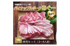 ＜ギフト・贈答＞パイナップルポークあぐー焼肉セット(3～4人前)【1386178】