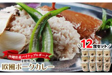 沖縄県豚パイナップルポーク欧風カレー12食セット【1389411】