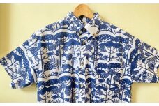 ＜セミオーダー＞琉球の森・手捺染シャツ(ネイビー)【1393544】