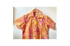 ＜セミオーダー＞Doucattyコラボ・手捺染シャツ(花鳥)【1399159】