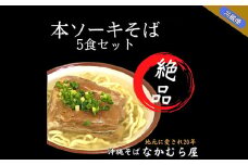 本ソーキそば(太麺・5食セット)沖縄そば【1471011】