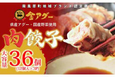 沖縄県産　金アグー　肉餃子　まんぷく　36個入り　12個×3パック