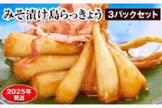 【2025年発送】みそ漬け島らっきょう　3パックセット