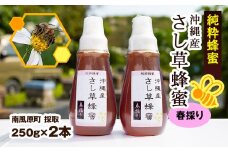 純粋蜂蜜　沖縄産　さし草蜂蜜　春採り　250g×2本　南風原町採取