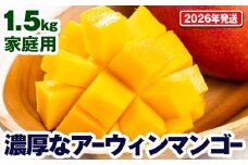 【2026年発送】濃厚なアーウィンマンゴー1.5kg　家庭用