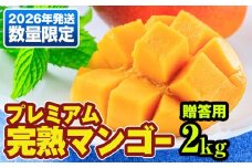 【2026年発送】数量限定！プレミアム完熟マンゴー2kg　贈答用