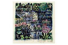 名嘉睦稔　木版画「布袋葵の沼」＆島の特産品No33ーA