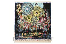 名嘉睦稔　木版画「万華祝砲」＆島の特産品No80ーA