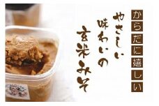 【手作り無添加】みどりさんのこだわり玄米みそ【塩分控えめ】2個セット - 味噌 無添加 玄米 手づくり 調味料 減塩 国産 こだわり 旨味 玄米味噌 やさしい 味わい 人気 おすすめ 沖縄県 八重瀬町