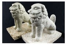 【価格変更】富盛の石彫大獅子【レプリカ】2体セット - シーサー 民芸品 工芸品 沖縄最古 インテリア 置物 手作り ハンドメイド 人気 おすすめ  贈り物 ギフト プレゼント 沖縄県 八重瀬町