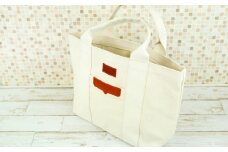 「琉球帆布」ベーシックトート M　キナリ - 極厚 4号帆布 トートバッグ キャンバス生地 丈夫 ベーシック おしゃれ ファッション お出かけ かばん 鞄 手仕事 手づくり ハンドメイド 琉球帆布 伝統技術 沖縄県 八重瀬町【価格改定】