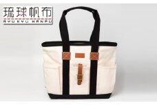 「琉球帆布」クラフトマンバッグ（キナリ） - 実用性 帆布 トート キャンバス生地 丈夫 ベーシック おしゃれ ファッション お出かけ かばん 鞄 手仕事 手づくり ハンドメイド 琉球帆布 伝統技術 沖縄県 八重瀬町【価格改定】