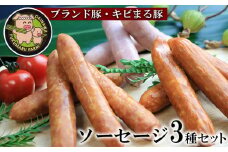 【ブランド豚・キビまる豚】ソーセージ3種セット - ３種 バラエティ 詰め合わせ セット 人気 スモーク スパイシー 沖縄 ブランド 豚 人気 おすすめ 沖縄県 八重瀬町