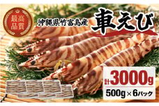 車えび 3kg 竹富島産 冷凍 エビ